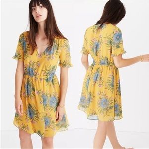 Madewell Sweetgrass Ruffle Sleeve Floral Dress Flowy Cute Women's Size 2